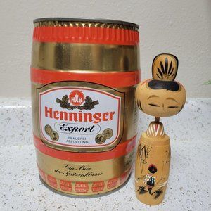 Henninger Export Beer Can/Keg- Vintage-Empty